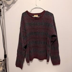 St. John’s Bay Vintage Plaid Sweater - Red and Gray